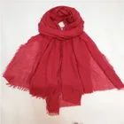 New styles fashion scarf wholesale solid color knitted yarn 100 polyester scarf