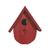 Farm Rope Hanging Small Recycle Wood aviary Craft BirdHouse IBEI wooden products wood bird friendly House