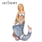 User-friendly design mermaid statue cartoon movie character resin