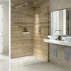 Indoor Bathroom Design Easy Clean Fixed Panel Shower Screen