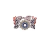 sl00120c Vintage Colorful Pave Crystal Flower Pearl Statement Bracelets Jewelry Women