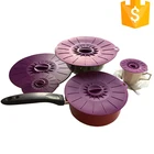 Promotional wholesale tempered silicone adjustable stretch pot lids