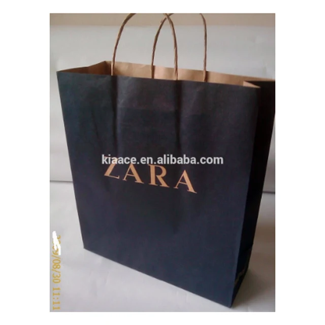 handle shopping recycle kraft custom printed gift bags paper