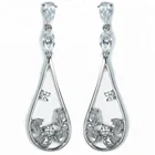 2018 New arrival hot selling 925 indian jhumke earring jewellery crystal drop earrings indian crystal jewellery