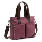 Wholesale custom women handbag shopping cotton canvas tote bag shoulder bag