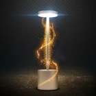 Modern Hotel Style Energy Saving Aluminium USB Rechargeable Battery LED Cordless Restaurant Table Lamp For Dinner