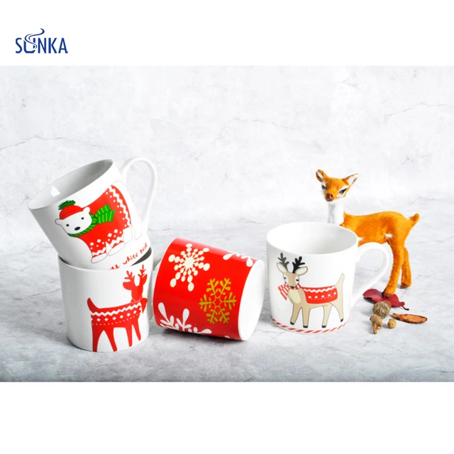 christmas holiday promotion ceramic gift set mug with popular