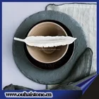 Ancient style personal collection natural slate stone raw material round dinner plate