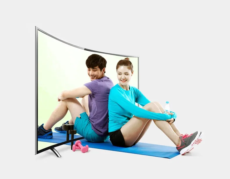 Factory Wholesale 55 inch UHD 4K Curved Smart D-LED TV with WIFI , Android System, App download !