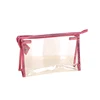 Promotional Clear PVC Black Tote Cosmetic Bag with Hanging Handle