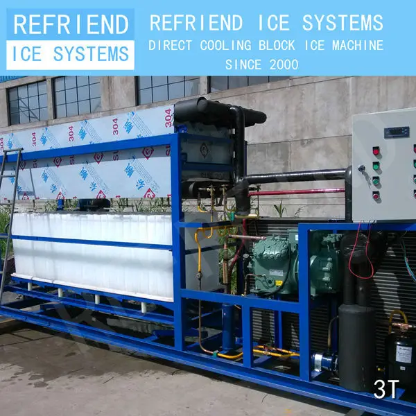 3T Direct Cooling Aluminium Evaporator Block Ice Plant, View Block Ice