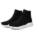 Fashion Design Outdoor Lightweight Gym Shoe Men Knit Fabric Sport Shoes For Man