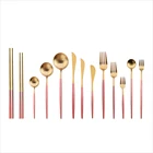 Hot sale FDA Standard Stainless Steel Cutlery PVD Coating Tableware wedding dinnerware