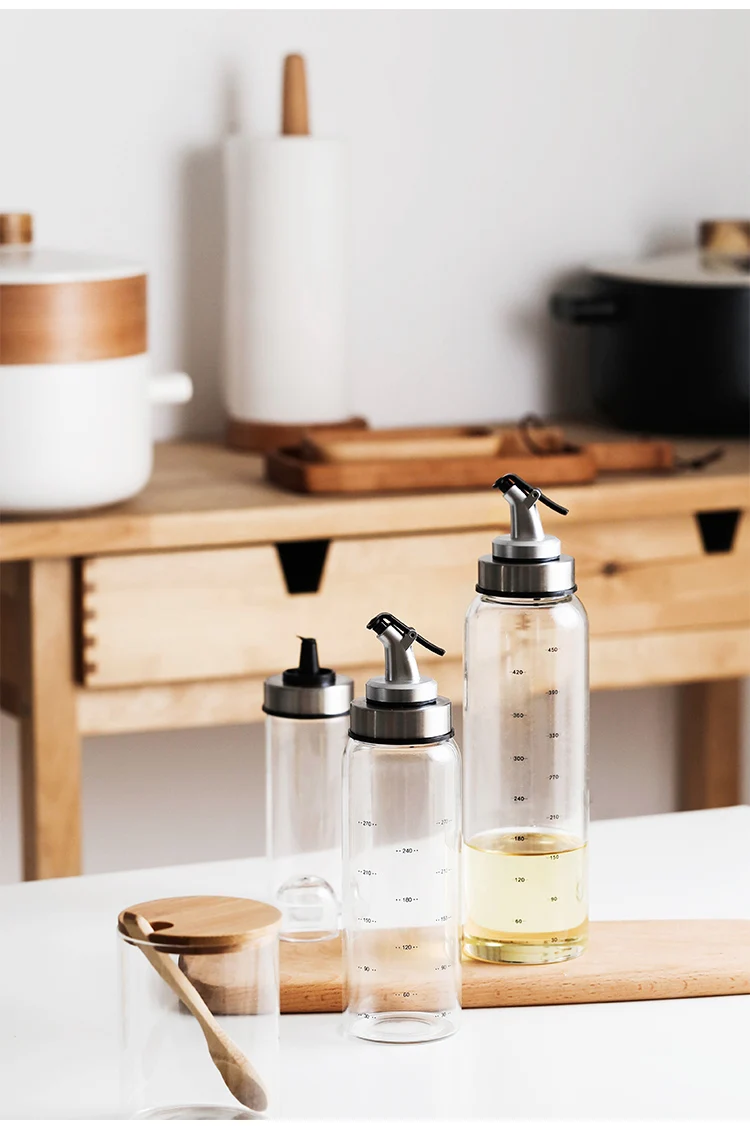 Empty Glass Kitchen Cooking Oil And Vinegar Spice Dispenser Bottle For Sale 1773