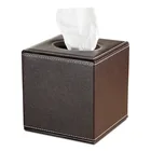 Hotel Supplies Leather Products Round Tissue Box