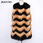 Woman Clothes Winter Fox Fur Vest Gilet Wholesale Genuine Real Fox Fur Sleeveless For Lady