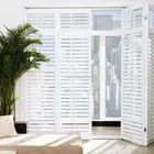 Factory direct cheap price pvc louver shutter window folding pvc shutter
