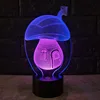 creative gift led acrylic 3d lamp creative 3d light double colors 2colors mixed 7colors changing night lamp