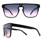 Sunglasses Oversize Women Sunglasses Large Frame Flat Top One Piece Sun Glasses Retro Square Glasses Uv400