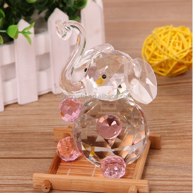 animal elephant small crystal figurines for gift