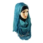 high quality cotton and viscose blending women scarf lace hijab