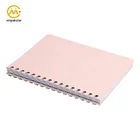 Custom recycled pink paper cover wire spiral bound journal notebook with logo print