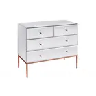 Rose gold Stainless Steel Mirror Chest of Drawers mirrored furniture