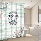 High quality OEM American Style fancy professional digital printing custom waterproof polyester shower curtain