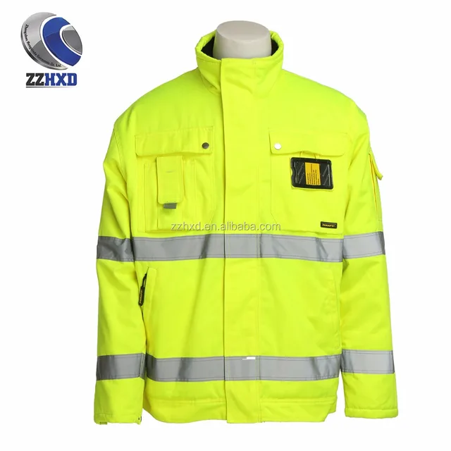 reflective high-vis EN20471 fire resistant winter jacket