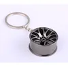 High quality car turbine spinning metal zinc alloy keychain