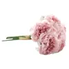 JC-F-003 Home Decor, Artificial Roses Flannel Peony Rose Leaf Flower Bridal Bouquet