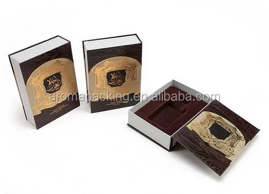 Luxury Royal-level Black PU Leather Perfume Boxes With EVA Inner Padding
