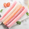 Transparent custom frozen ice cream zip lock plastic popsicle package mold bag