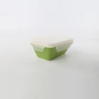 Rectangle shape wholesale top quality food fresh ceramic salad bowl with lid