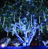 Street night outdoor decoration 10m 20 tubes 80cm 720L white led meteor shower light