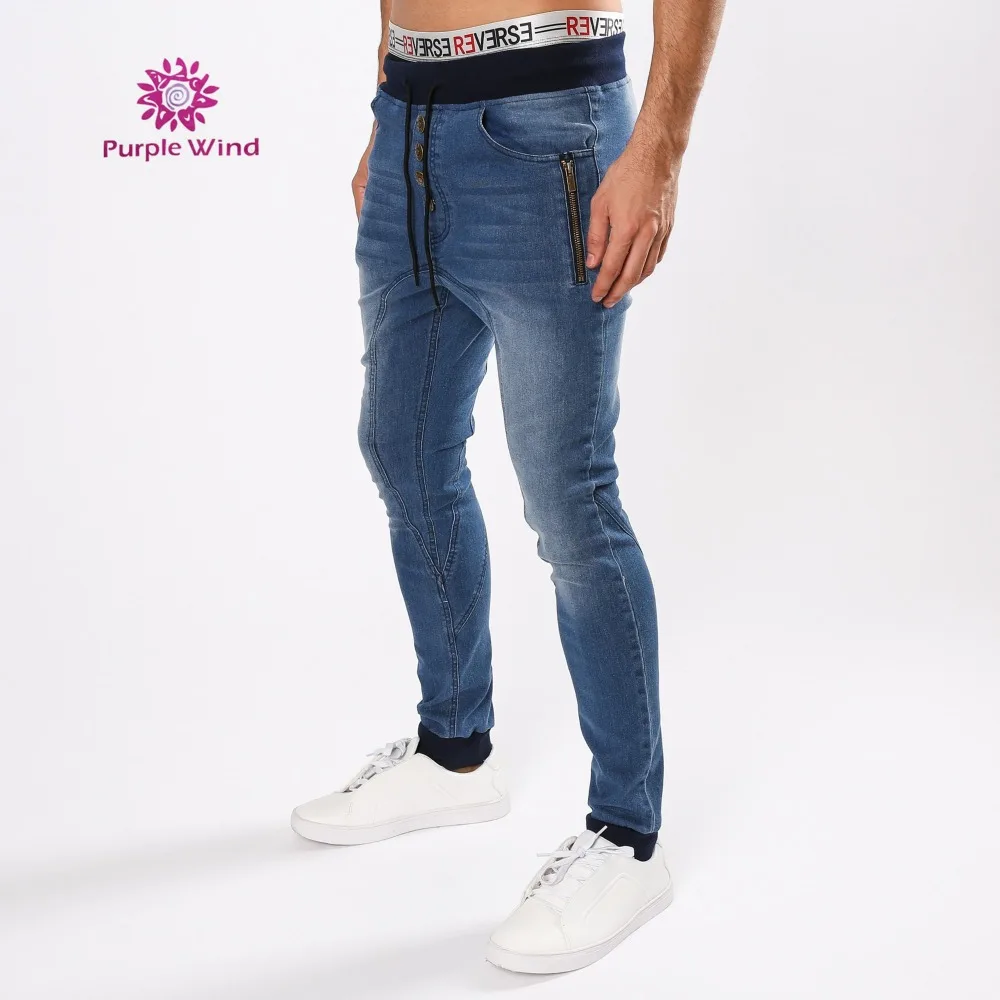 Custom Blue Slim Jogger Jeans Denim New Man Jean Oem