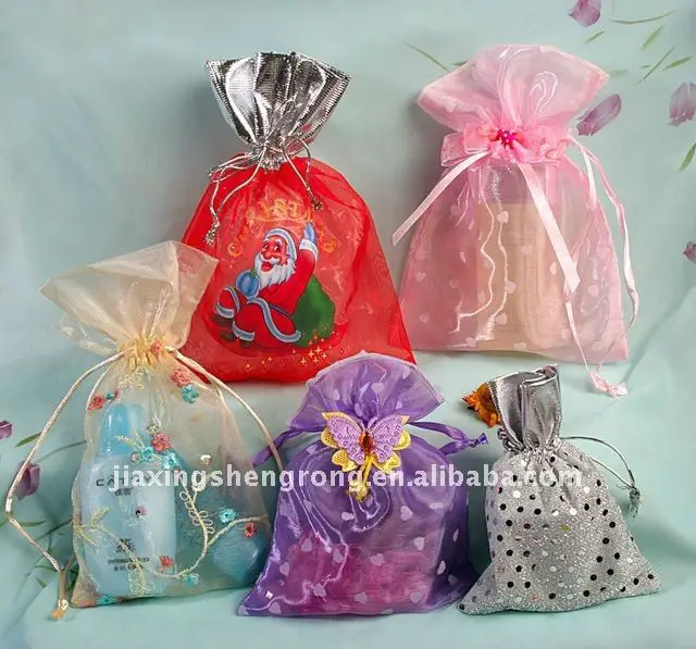 round drawstring organza bag,organza gift bag for weddings