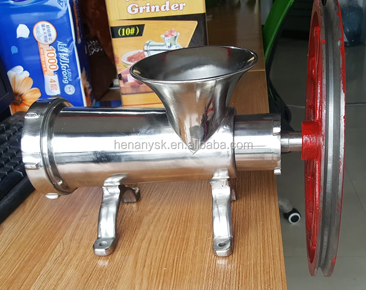 HZ32 304 Stainless Steel Mincer Manual Pully Meat Grinder  Sausage Filler For Dogs or Animals People Kitchen Use as Nutritions