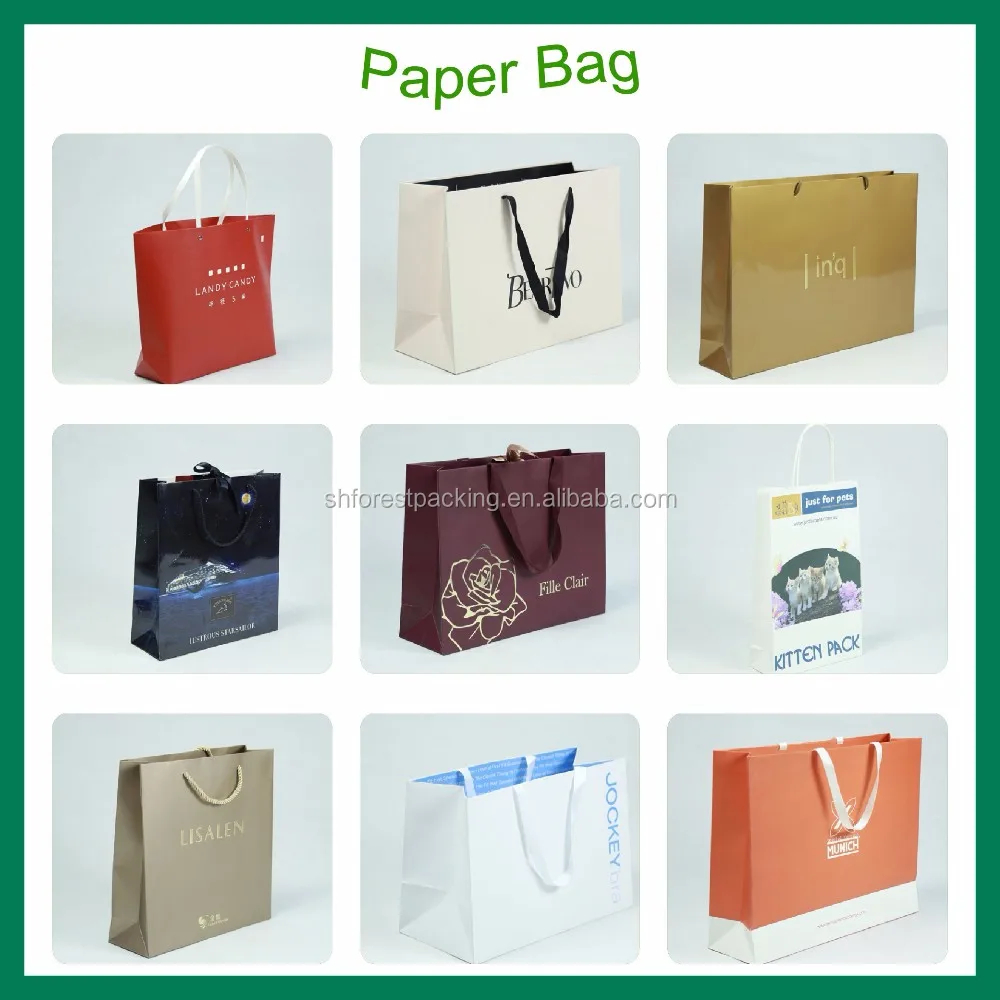 supplier promotion wholesale retail printed paper bag gift