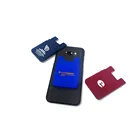 Silicone Cell Mobile Phone Card Wallet Pocket Card Holder