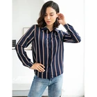 New Style Cheap Popular Normal Design Ladies Satin Blouse
