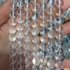 Factory price natural round faceted crystal white quartz loose bead for bracelet making