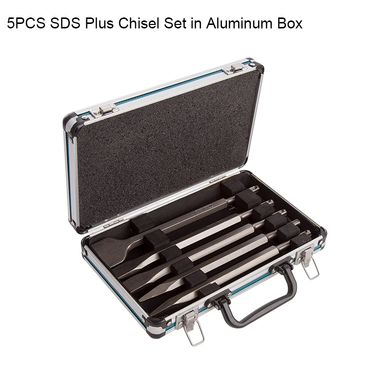 5Pcs SDS Max Chisel Set in Wooden Box