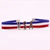 Infinity love Country USA Bracelet heart Charm leather wrap men bracelets & bangles for Women jewelry