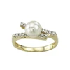 Real 9k yellow gold pearl ring