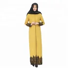 Latest loose design flora Jubah maxi abaya Muslim women dress