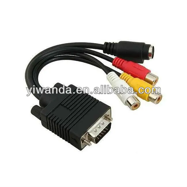 vga to 3rca cable vga to red white yellow cable - ANKUX.COM