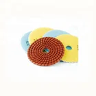 100mm wet and dry use round edge granite diamond flexible polishing pads,,manufacturer ,TRUE SHINE,diamond abrasive discs