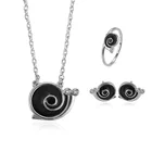 64525 Xuping snails enamel element jewelry set,white gold jewelry set,bohemian jewelry