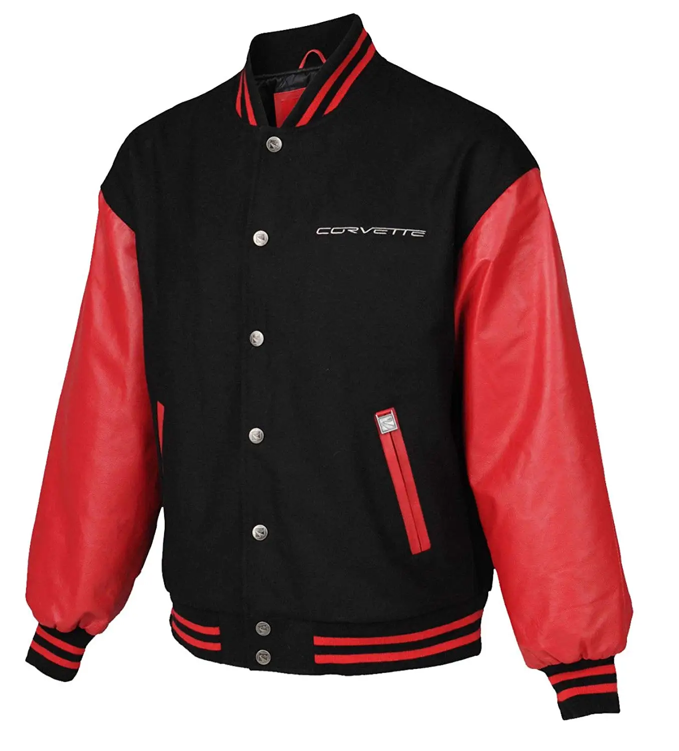 Varsity Jacket с кожаными рукавами